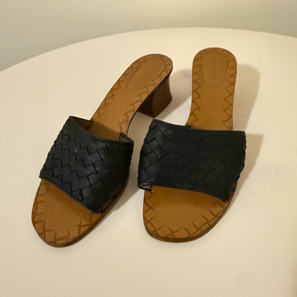 Bottega Veneta Black Leather Woven Shoes